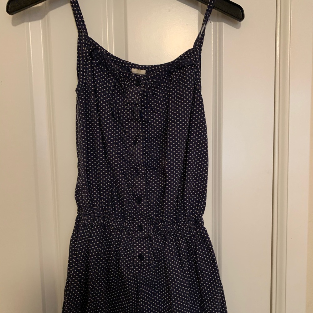 Tucker take jumpsuit blue with white polkadots